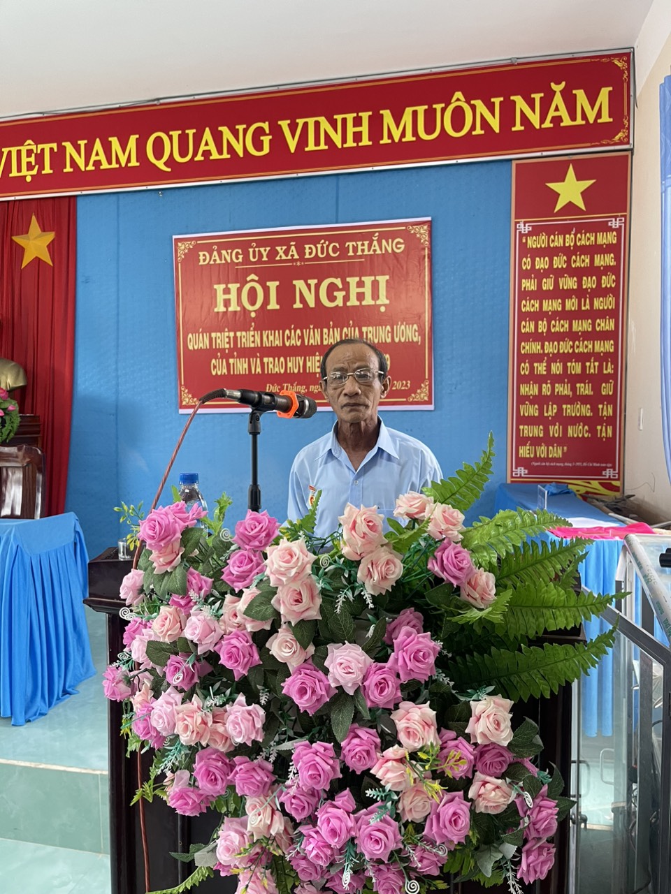 Đồng Chí Nguyễn Tấn Sinh- Đảng viên Chi bộ Thôn An Tỉnh phát biểu lời cảm ơn