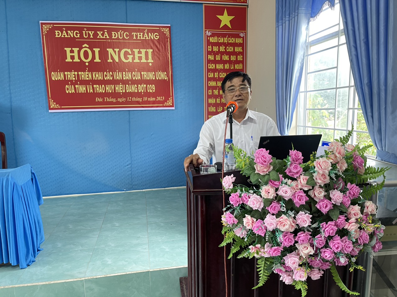 Đồng chí Trần Như Hiệp- BT Đảng ủy phát biểu bế mạc hội nghị